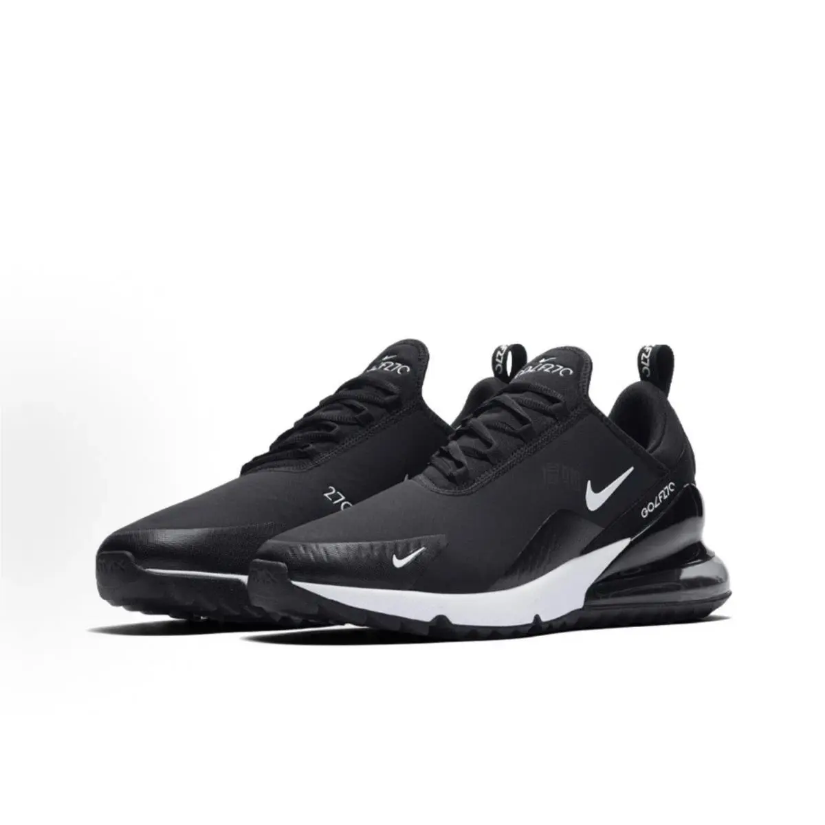 Size 12  Air Max 270 Golf Spikeless Shoes Black White CK6483 001 Mens by Nike