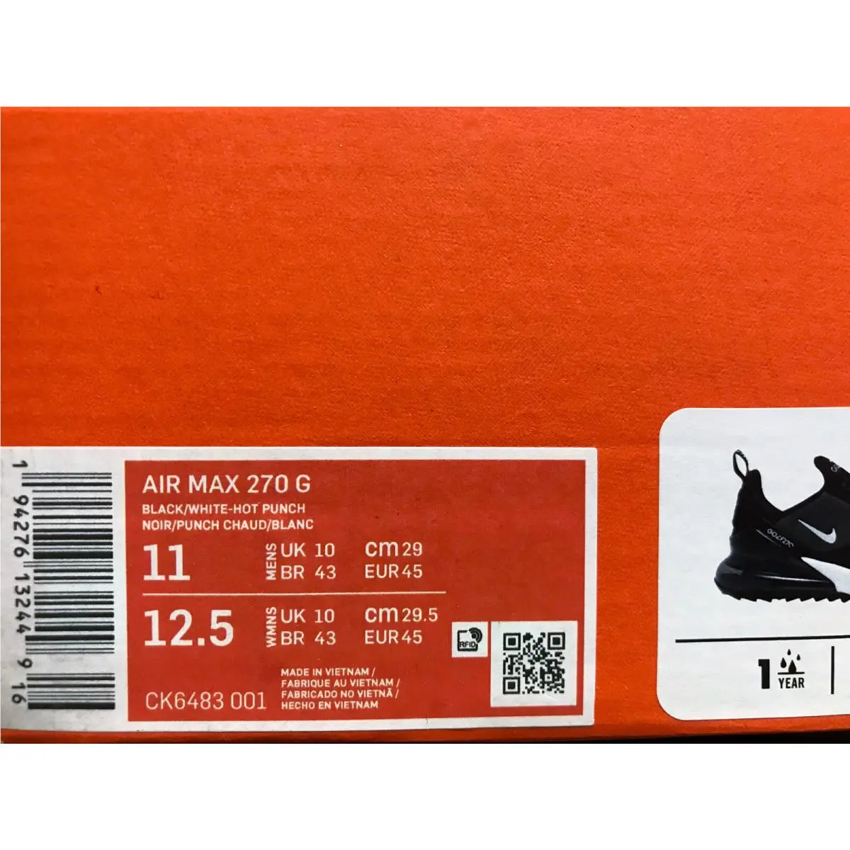 Nike shoes - Nike Air Max 270 - Air Max - CK6483001 - Black (UPC: 194276132449) 4