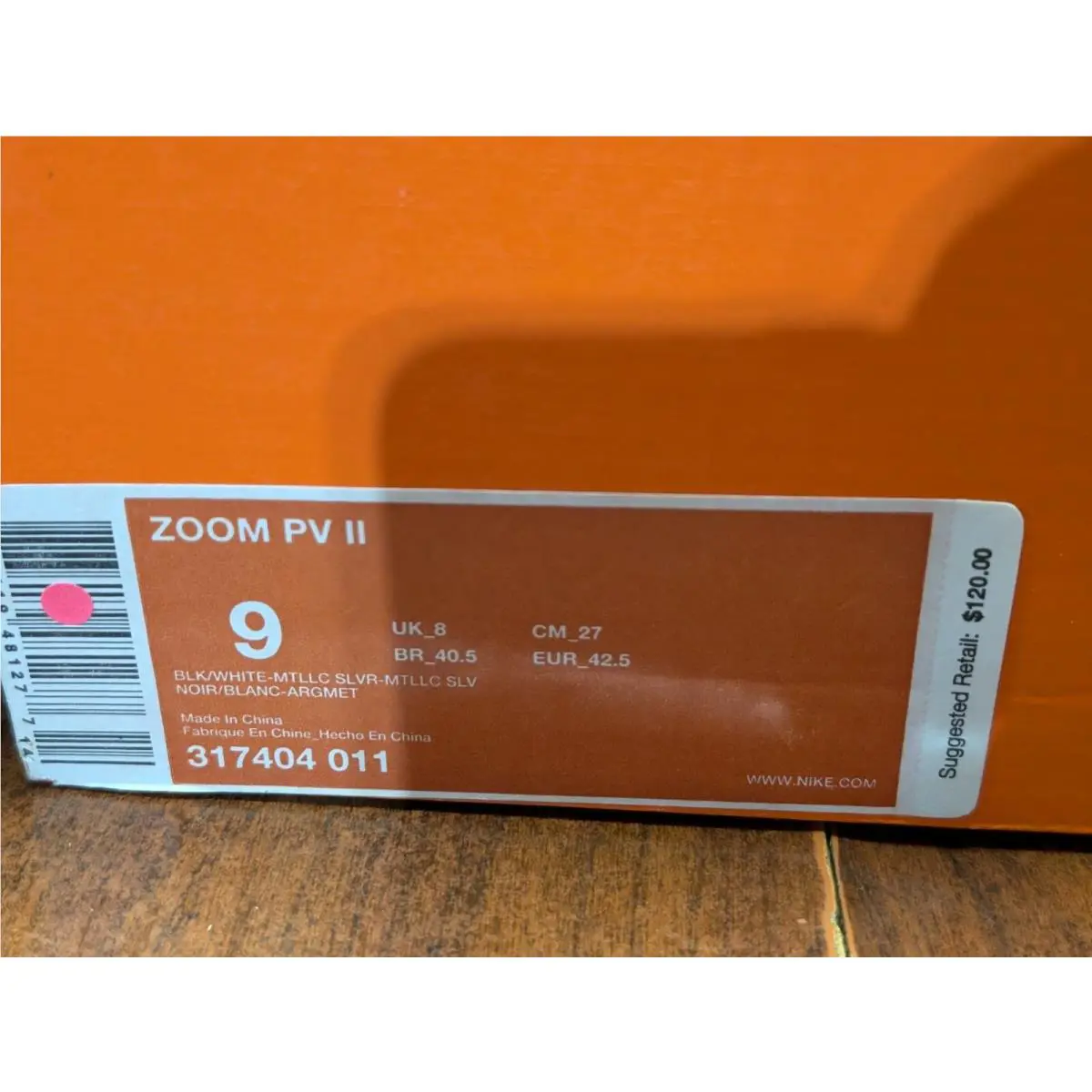 Nike shoes - Zoom PV 2 - Zoom - 317404-011 - Black White Silver (UPC: 0883419481338) 12