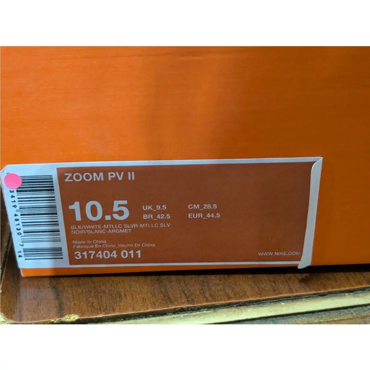 Nike shoes - Zoom PV 2 - Zoom - 317404-011 - Black White Silver (UPC: 0883419481338) 12