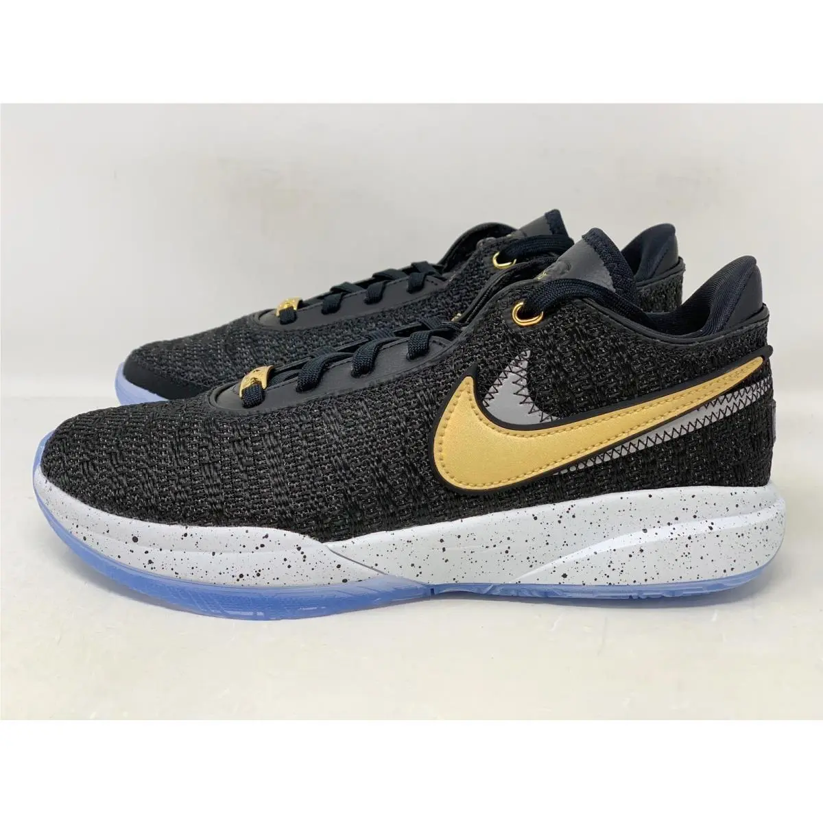Nike Lebron XX 20 `fab 5` Gold Black Sneakers Size 7Y / 8.5W DQ8651-003