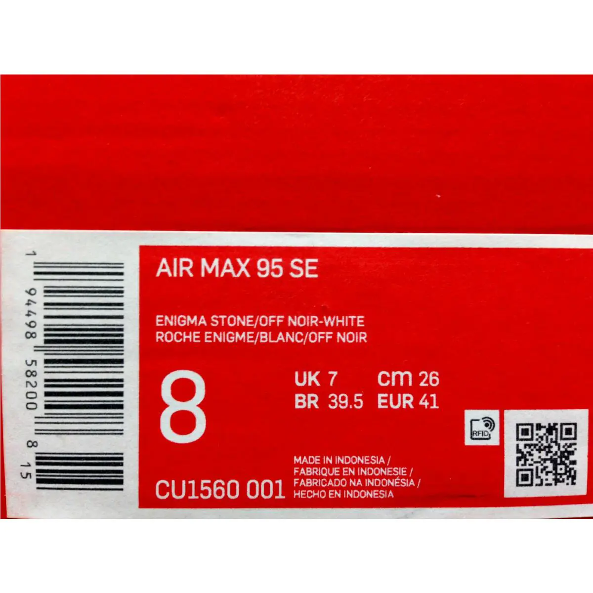 Nike shoes - Nike Air Max 95 - Air Max - CU1560-001 - Gray (UPC: 194498582008) 3