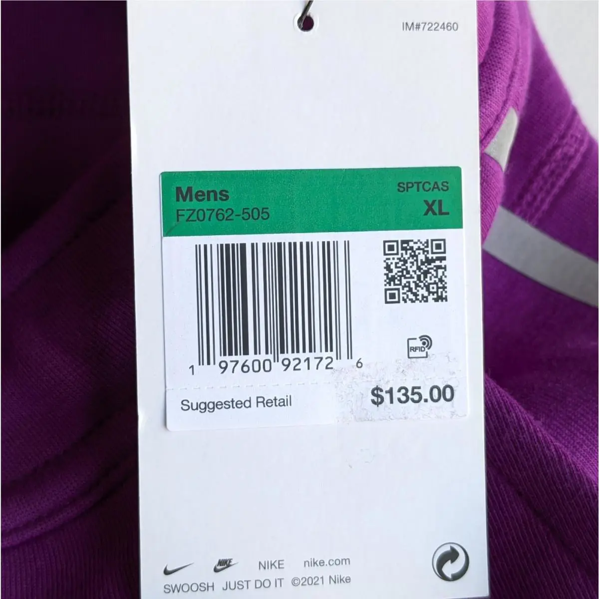 Nike clothing - Nike Tech - Tech - FZ0762505 - Purple (UPC: 0197600927551) 7