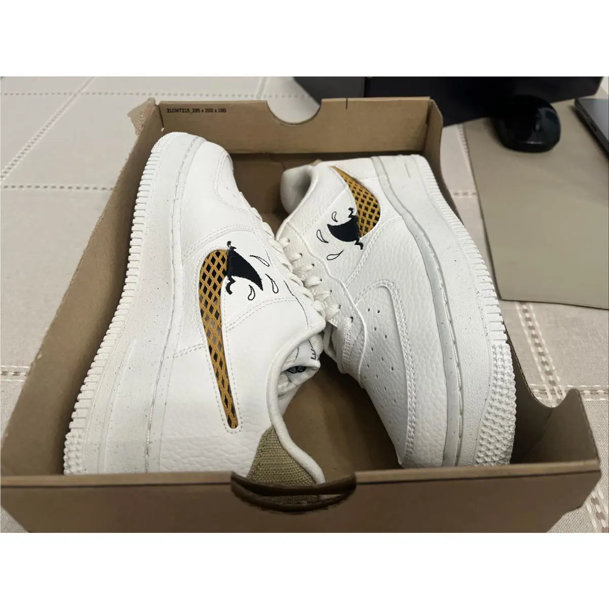 Nike shoes - Nike Air Force 1 `07 - DM0117-100 - Sail Sanded Gold Black 9