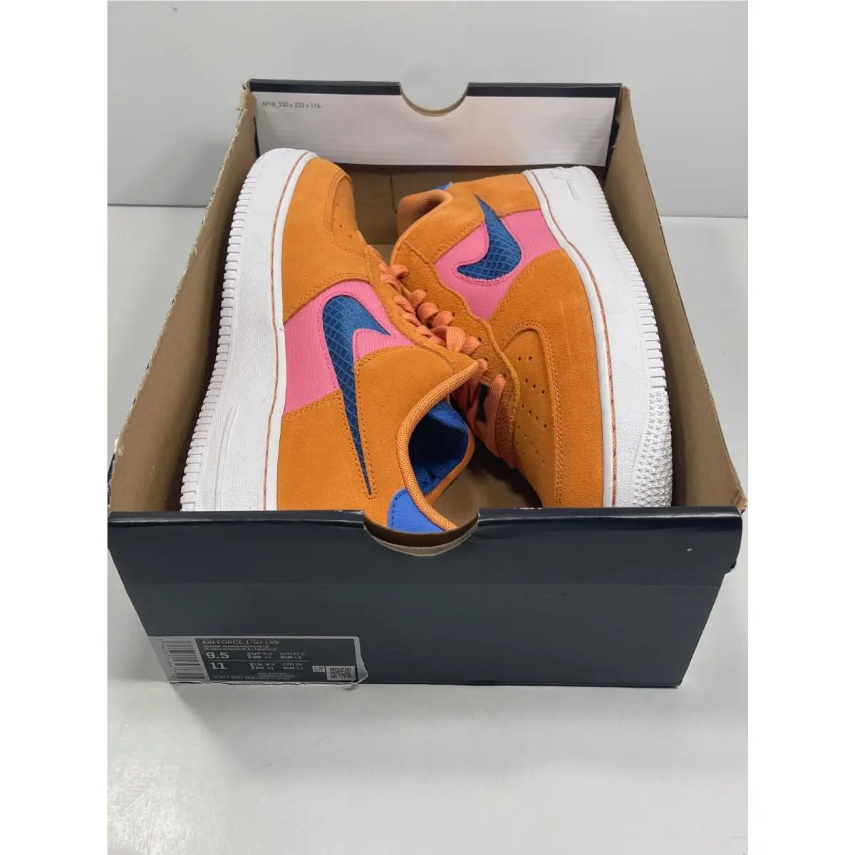 Nike shoes - Nike Air Force 1 - Air Force - CW7300 800 - Orange Trance Lotus Pink Pacific Blue (UPC: 194275556567) 8