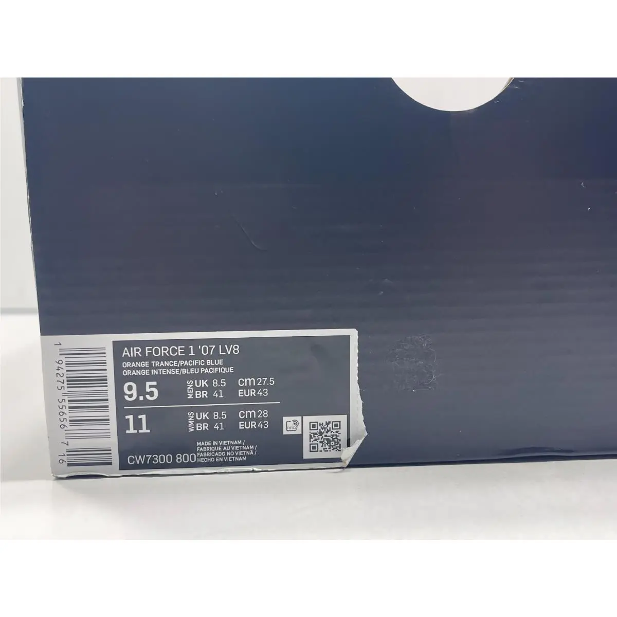 Nike shoes - Nike Air Force 1 - Air Force - CW7300 800 - Orange Trance Lotus Pink Pacific Blue (UPC: 194275556567) 9
