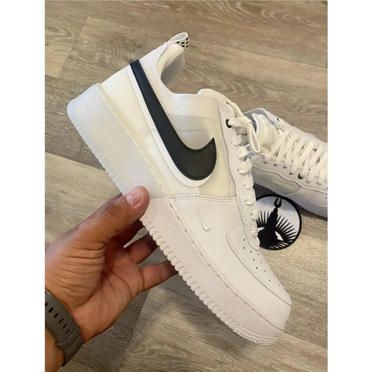 Nike shoes - Nike Air Force 1 React - DV0808-101 - White/Black (UPC: 196604387354) 8
