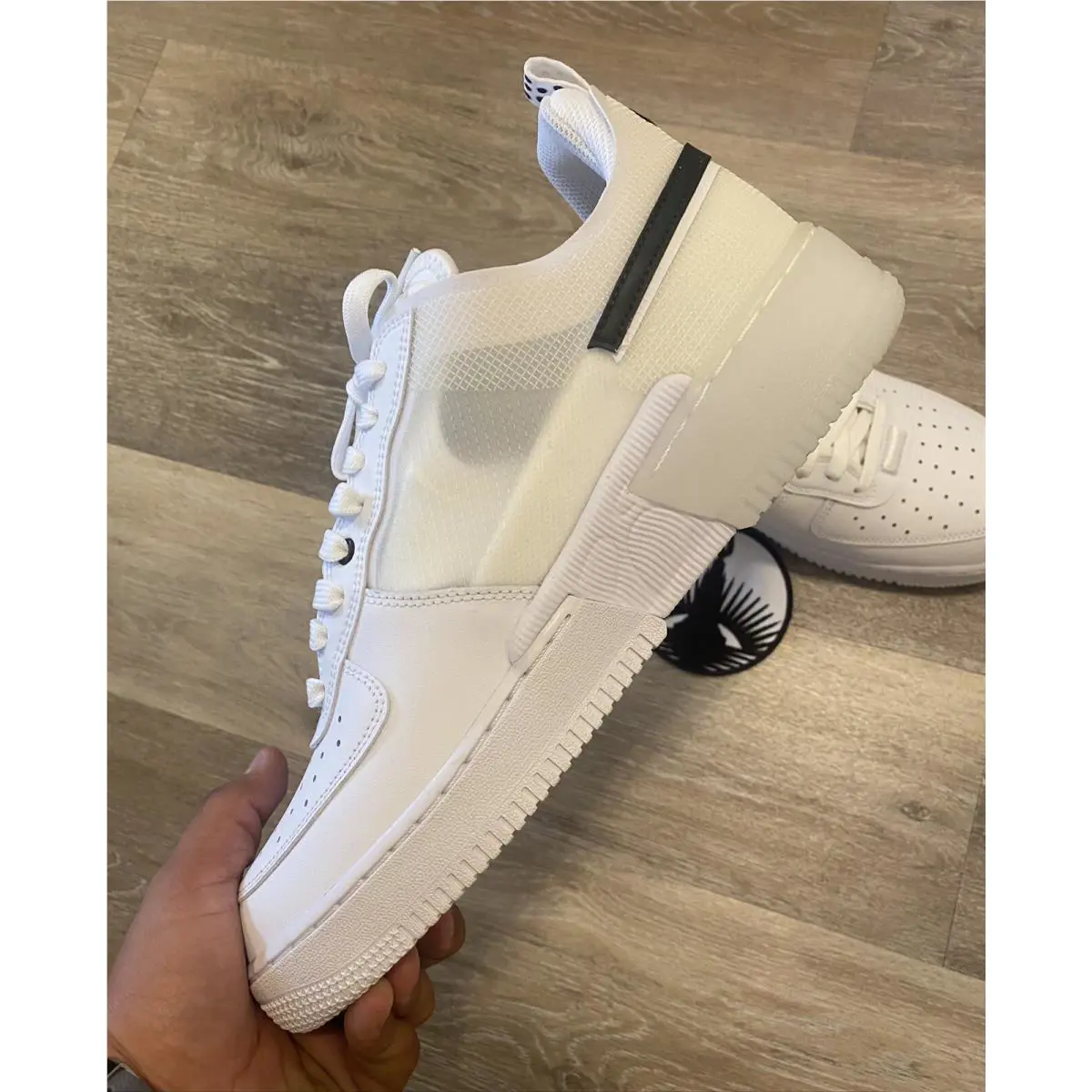 Nike shoes - Nike Air Force 1 React - DV0808-101 - White/Black (UPC: 196604387354) 3