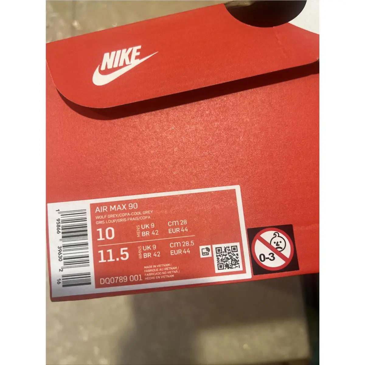 Nike shoes - Nike Air Max 90 - Air Max - DQ0789-001 - Wolf Grey / Copa-Cool Grey (UPC: 0195866396302) 10