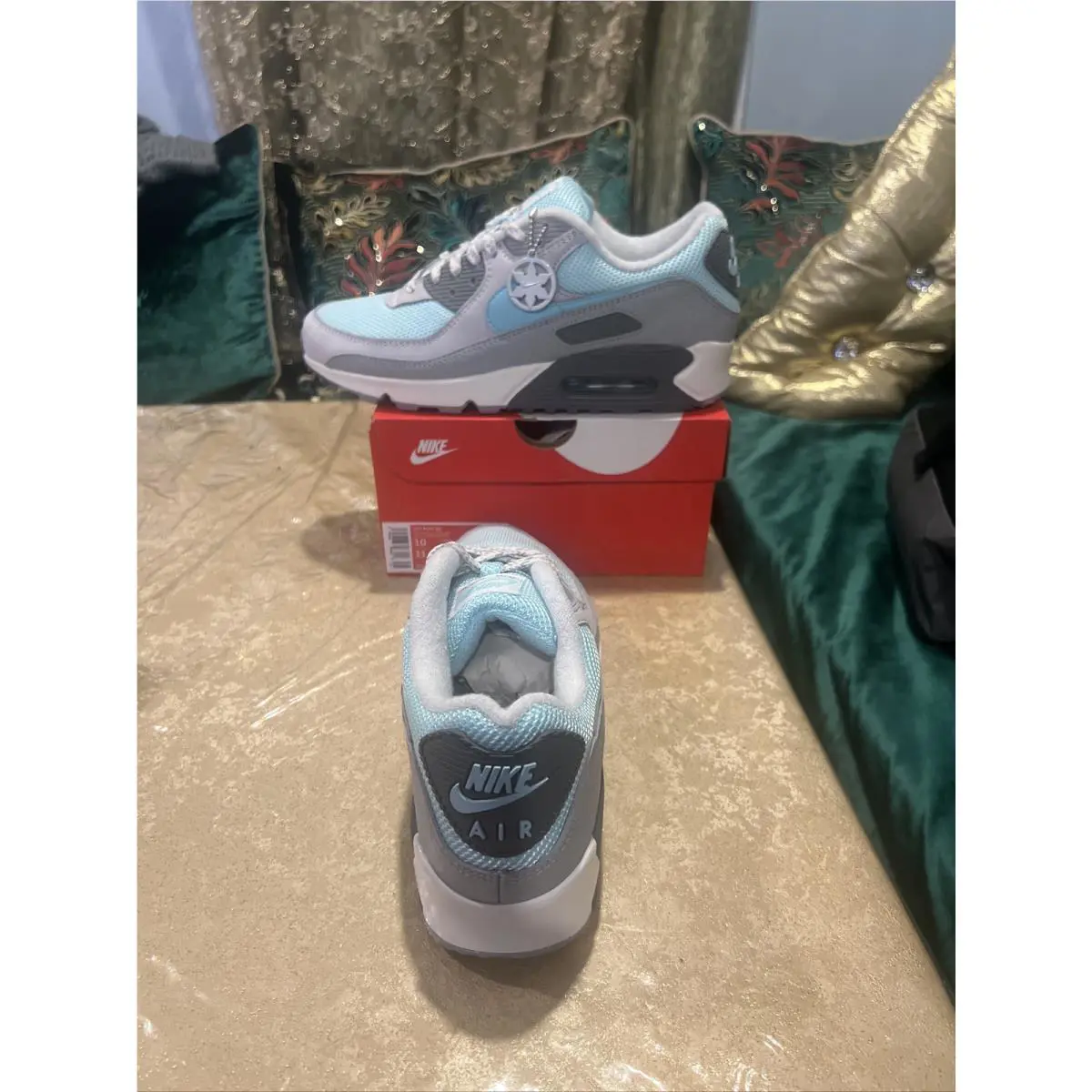 Nike shoes - Nike Air Max 90 - Air Max - DQ0789-001 - Wolf Grey / Copa-Cool Grey (UPC: 0195866396302) 4