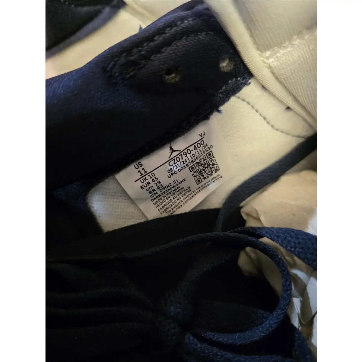 Nike shoes - Air Jordan 1 - Air - CZ0790-400 - Blue, Manufacturer: Obsidian/University Blue/Sail 11