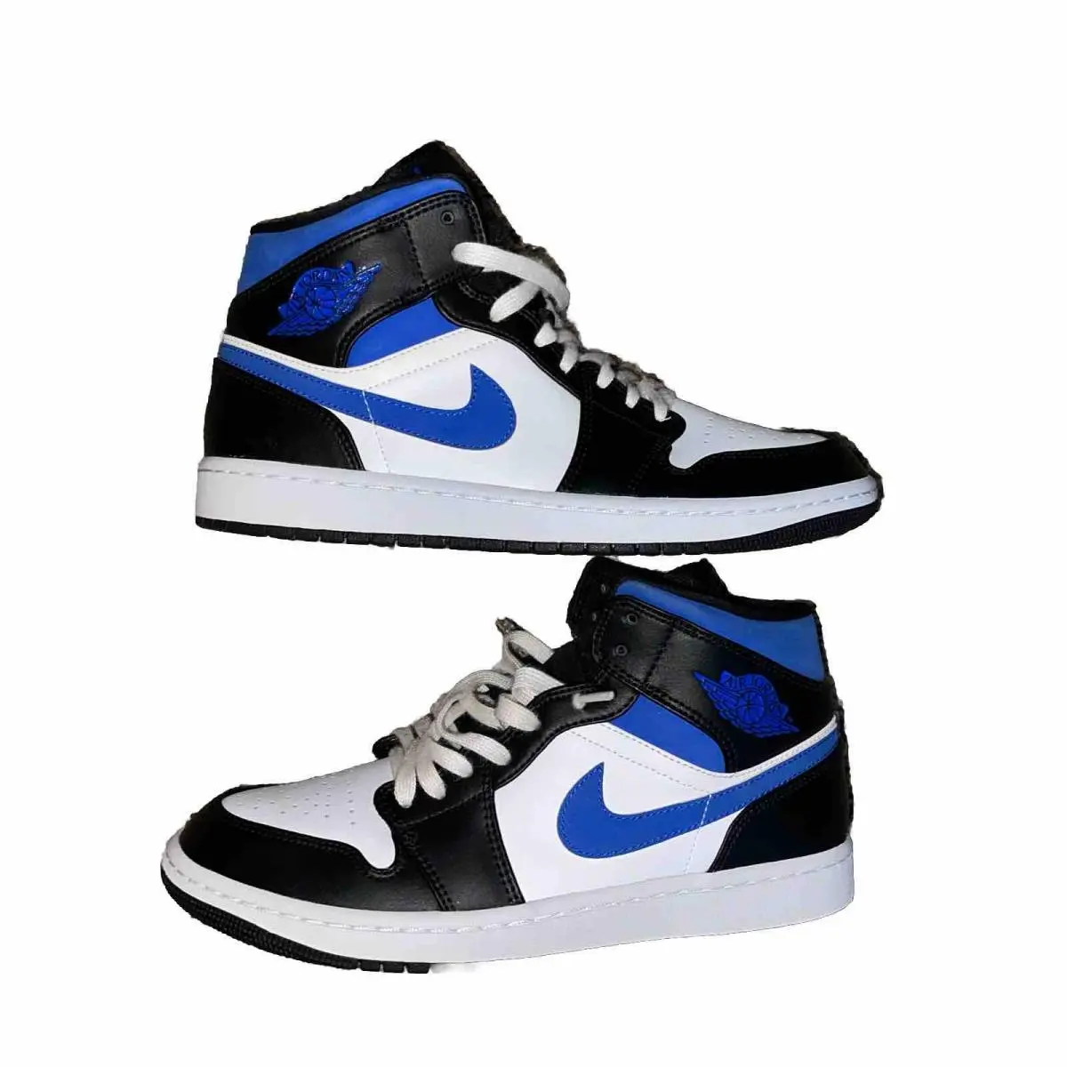 Nike Air Jordan 1 Retro Mid Game Royal Racer Blue Black White 554724-140 sz 9 DS