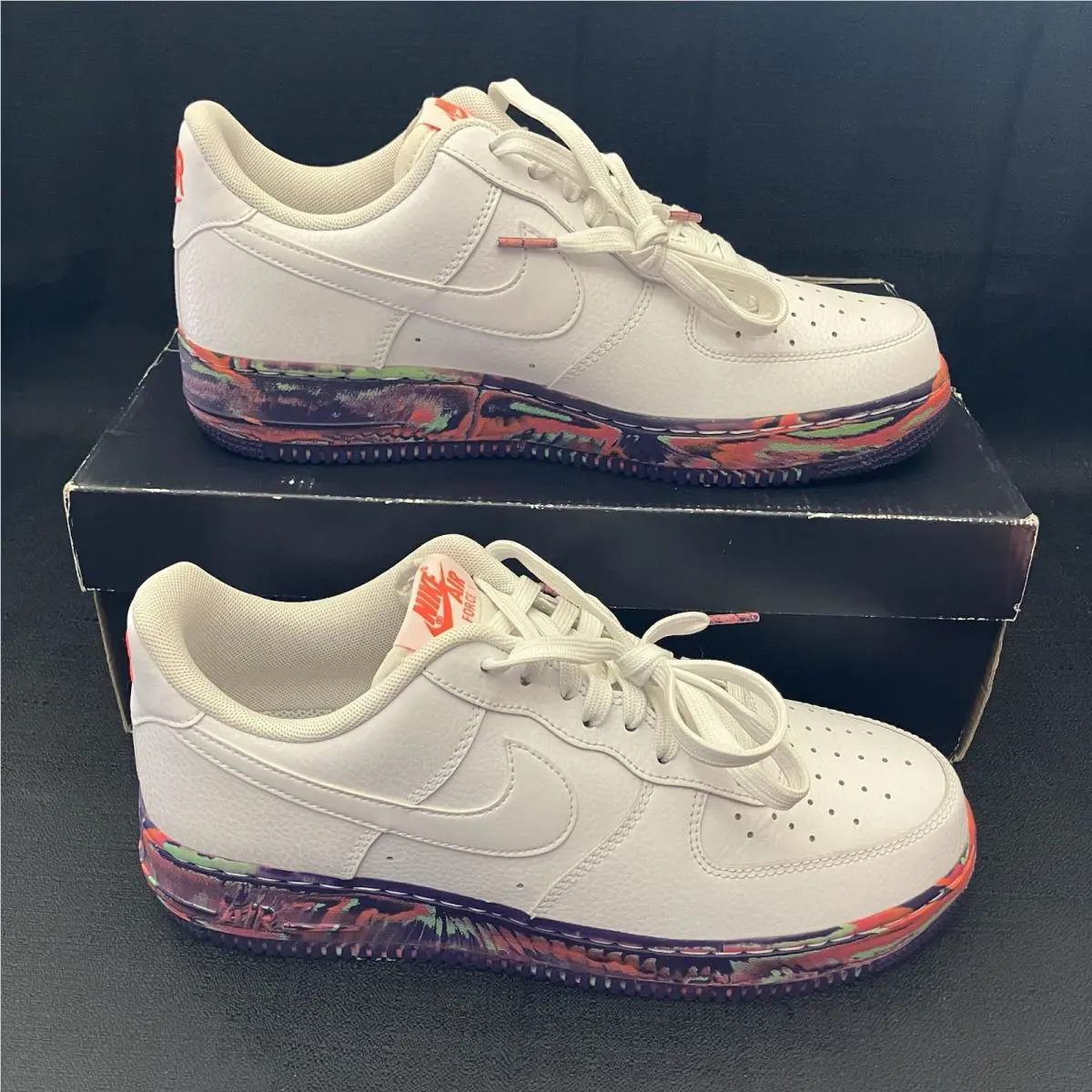 Nike shoes - Air Force 1 ‘07 Lvl 8 Leather QS - AV2187140 - White Vast Grey Multi Color 9