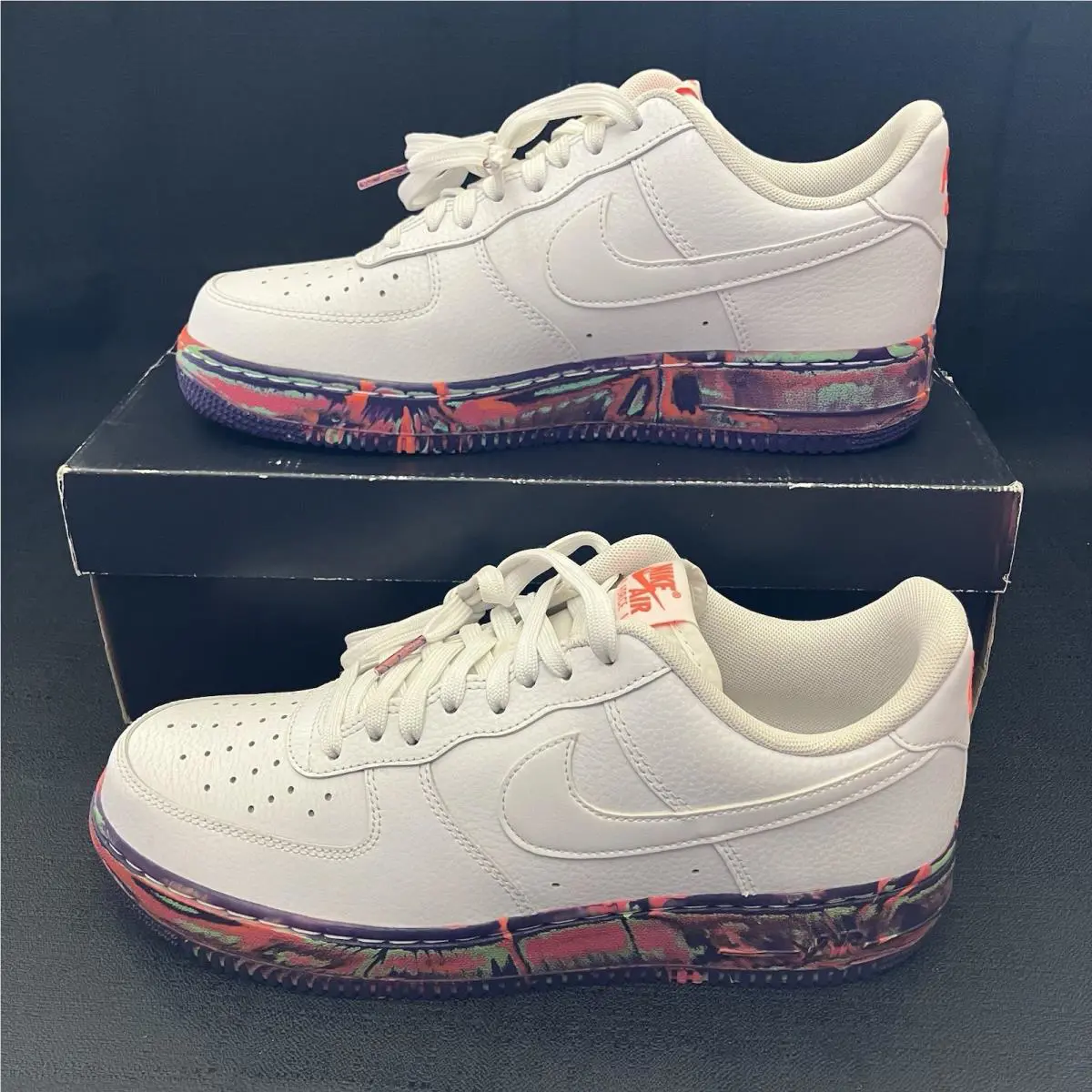 Nike shoes - Air Force 1 ‘07 Lvl 8 Leather QS - AV2187140 - White Vast Grey Multi Color 10