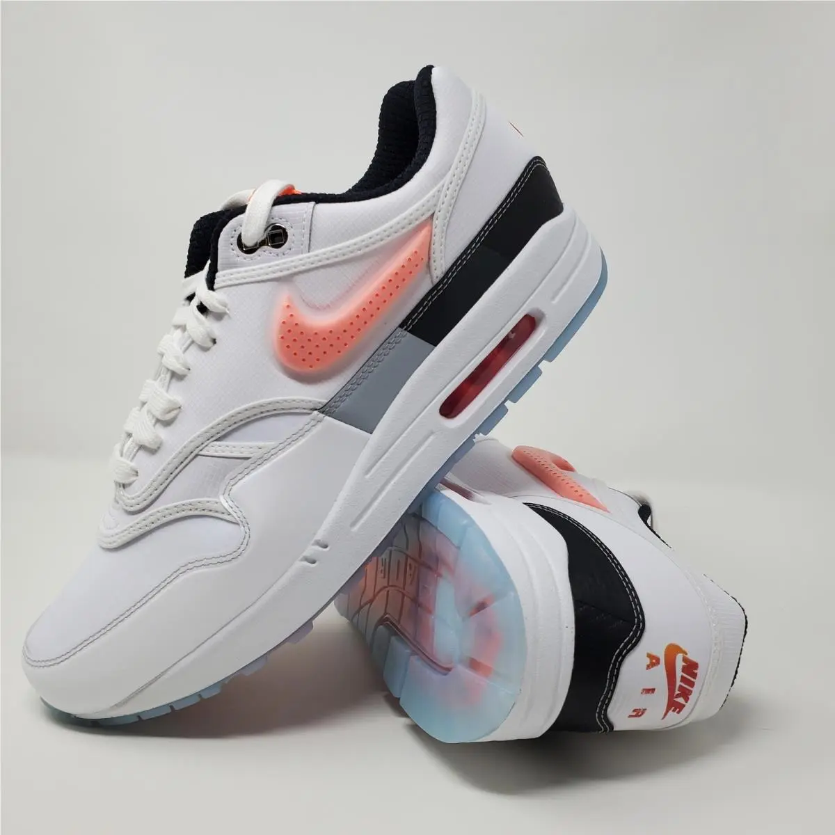Nike Air Max 1 `87 EA X Madden White Hyper Crimson Black HQ3503-100 Mens Size 10
