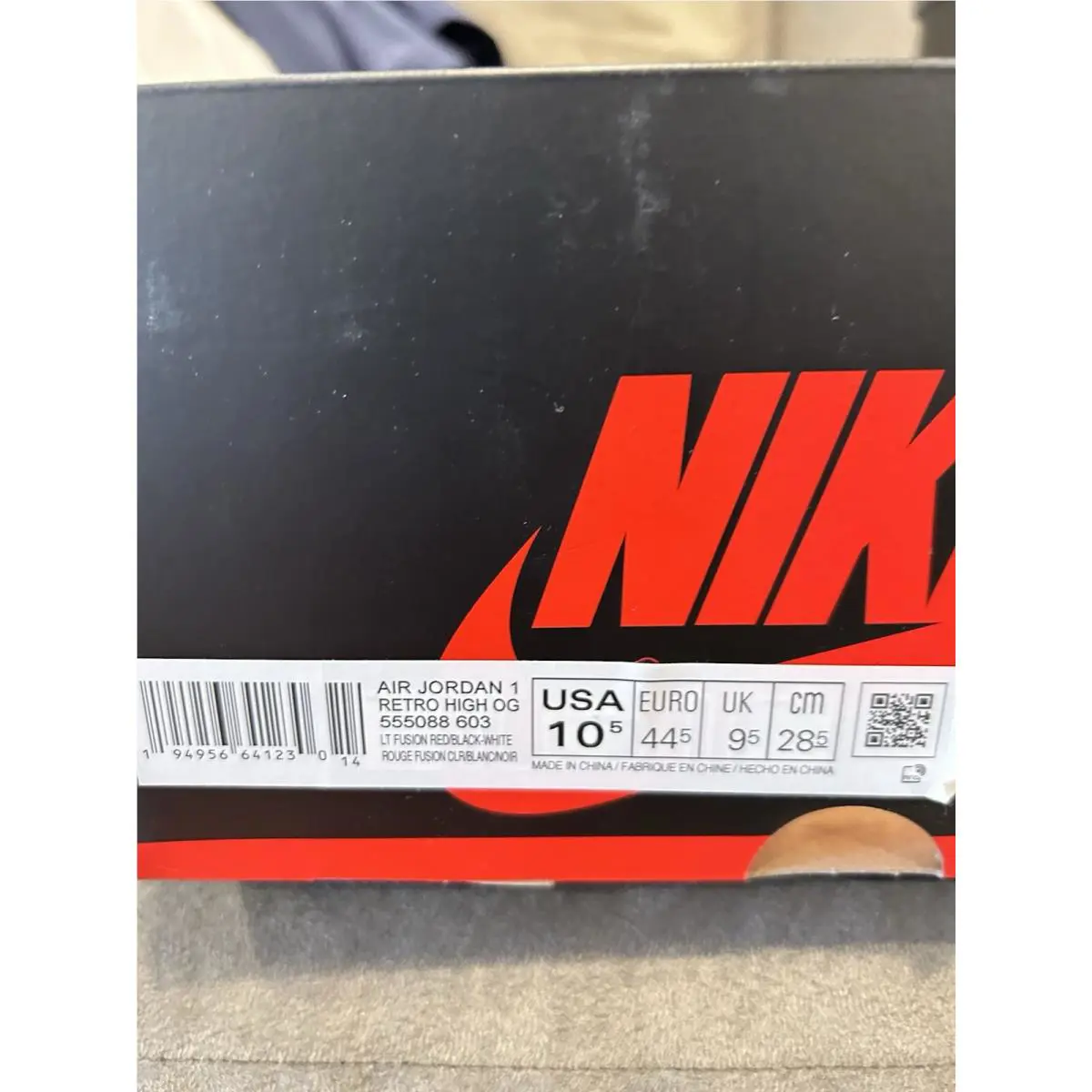 Nike shoes - Air Jordan 1 - Air - 555088-603 - Red (UPC: 194956641223) 9