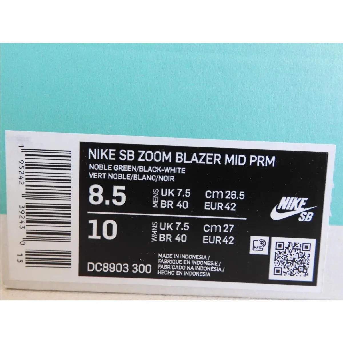 Nike shoes - Nike SB Zoom Blazer Mid - DC8903300 - Green (UPC: 195242392430) 3