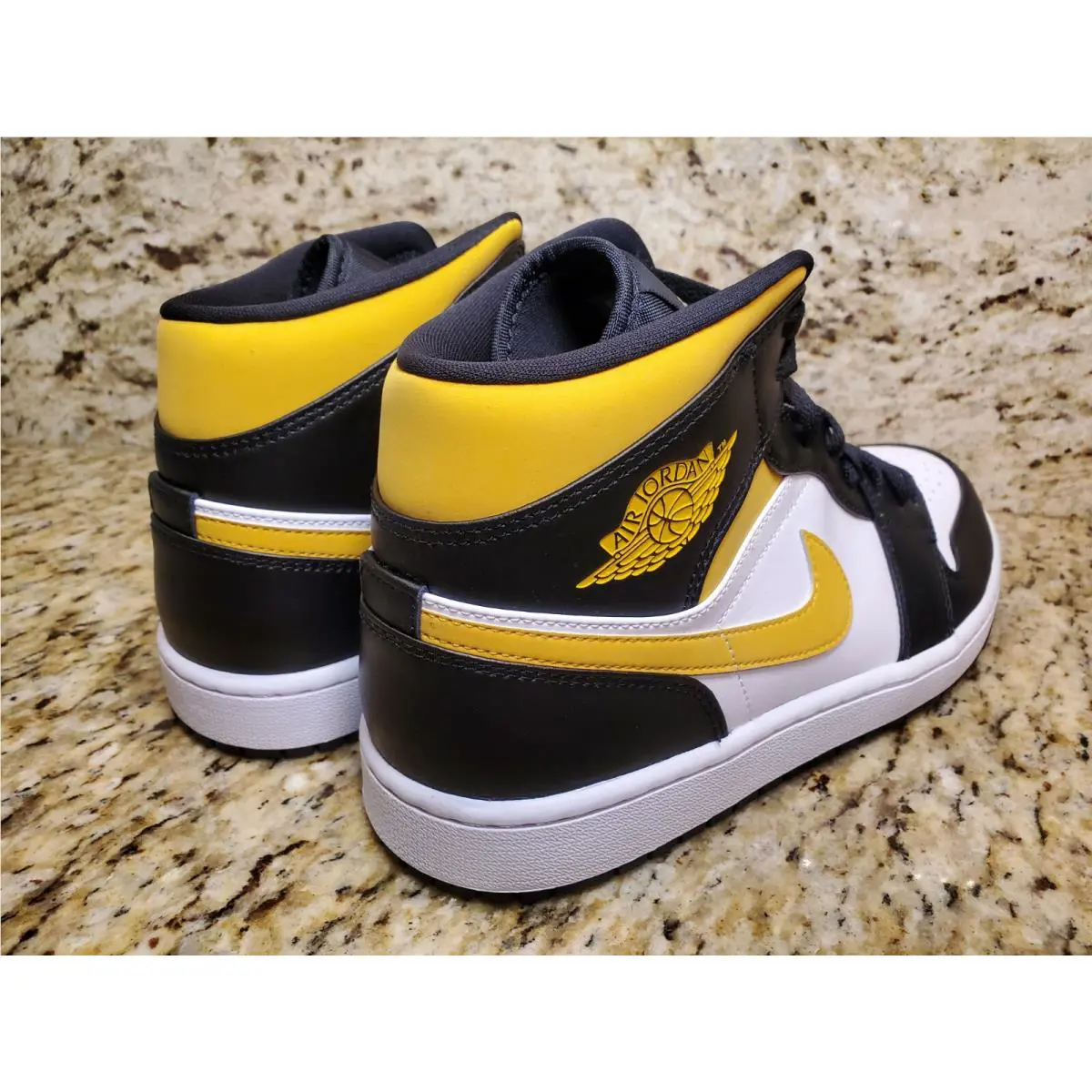 Nike shoes - Air Jordan 1 Mid - Air Mid - 554724-177 - Black White Pollen Gold 2