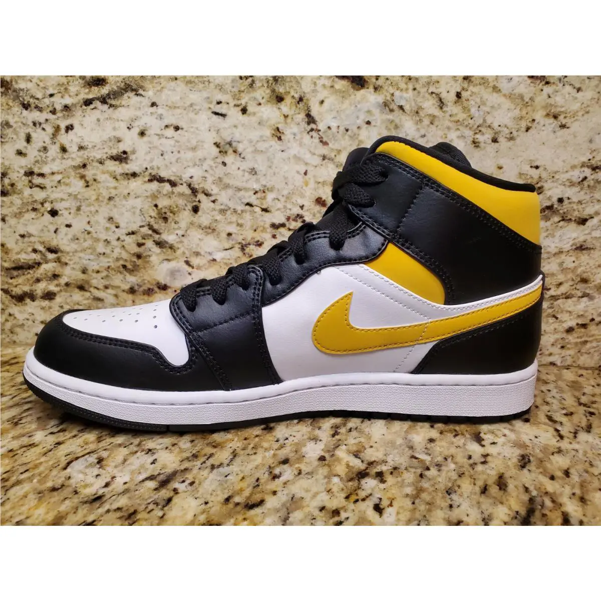 Nike shoes - Air Jordan 1 Mid - Air Mid - 554724-177 - Black White Pollen Gold 3