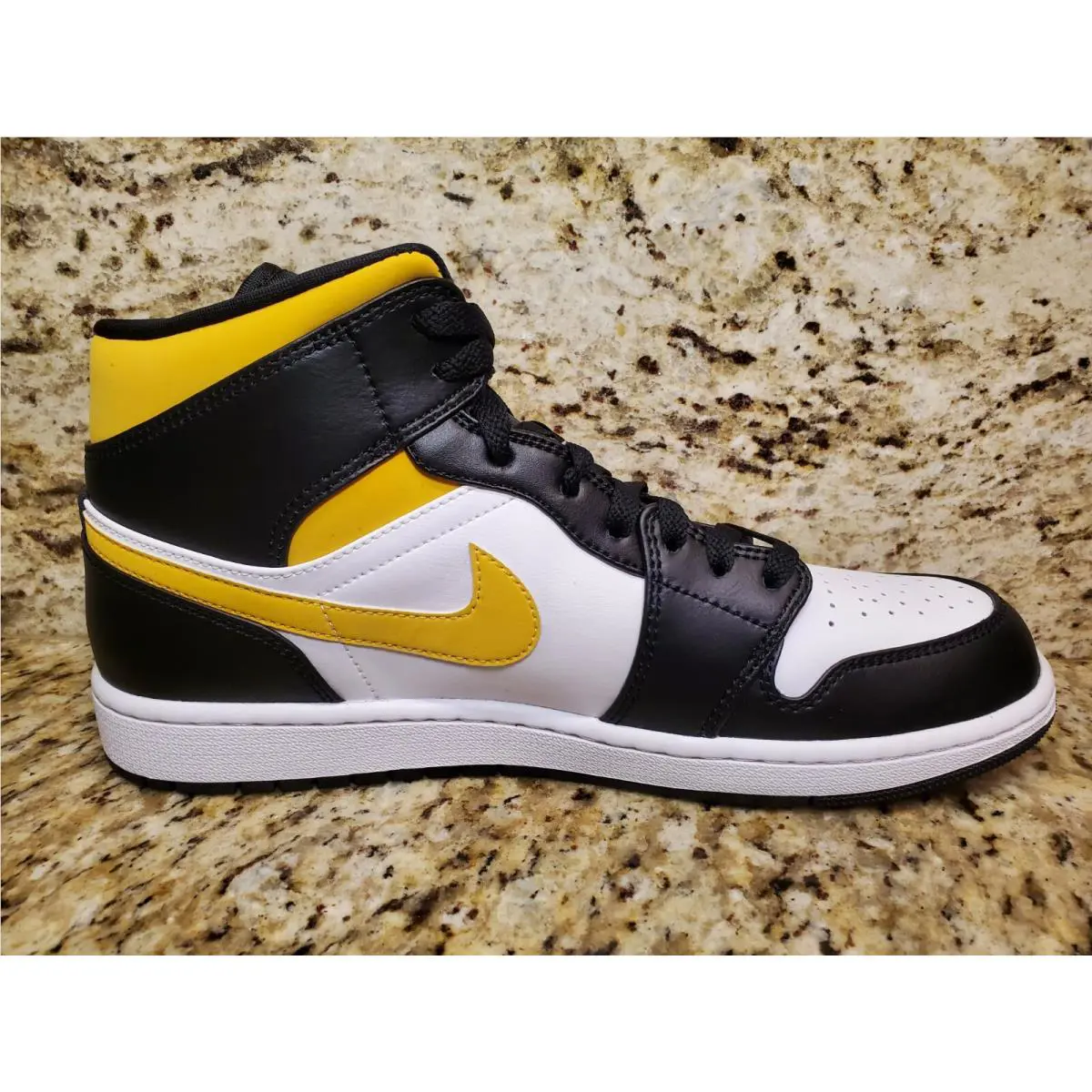 Nike shoes - Air Jordan 1 Mid - Air Mid - 554724-177 - Black White Pollen Gold 4