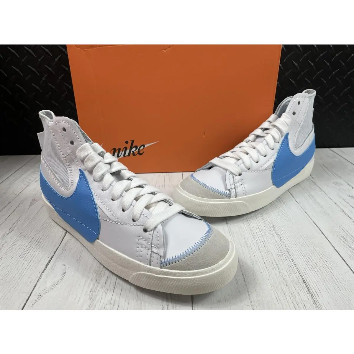 Nike Blazer Mid `77 ‘jumbo Swoosh’ University Blue DD3111-103 Men`s SZ 10.5