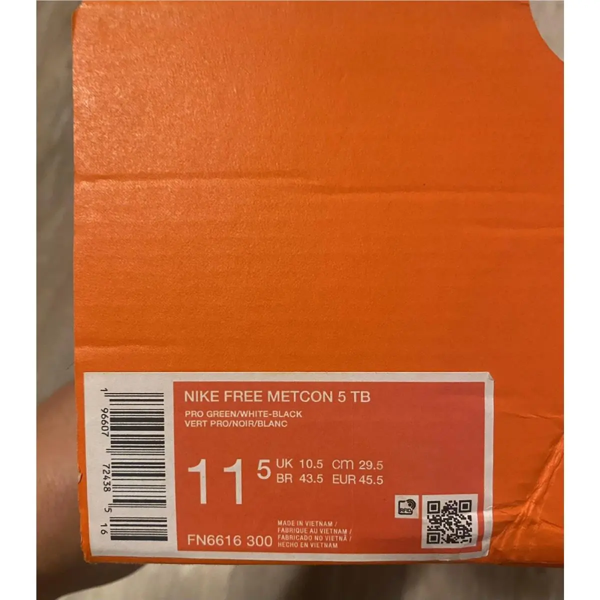Nike shoes - Nike Free Metcon 5 TB - FN6616-300 - Pro Green/White/Black (UPC: 196607724385) 10