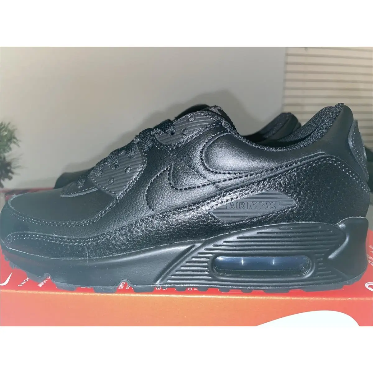 Air Max 90 Ltr Triple Black CZ5594-001 Men`s Size 6 / Women`s 7.5 Nolid by Nike