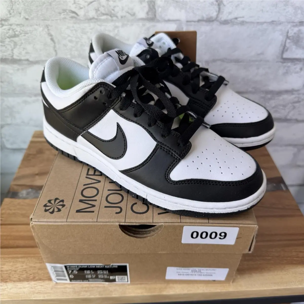 Women`s Nike Dunk Low Black/ White Panda DD1873-102 Sneakers Shoes-new - Black