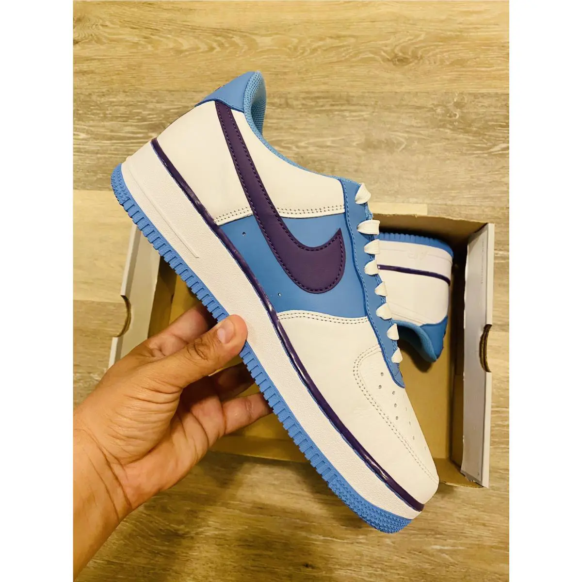 Nike shoes - Nike Air Force 1 `07 - DC8874-101 - White-Coast-Field Purple (UPC: 195243688716) 8