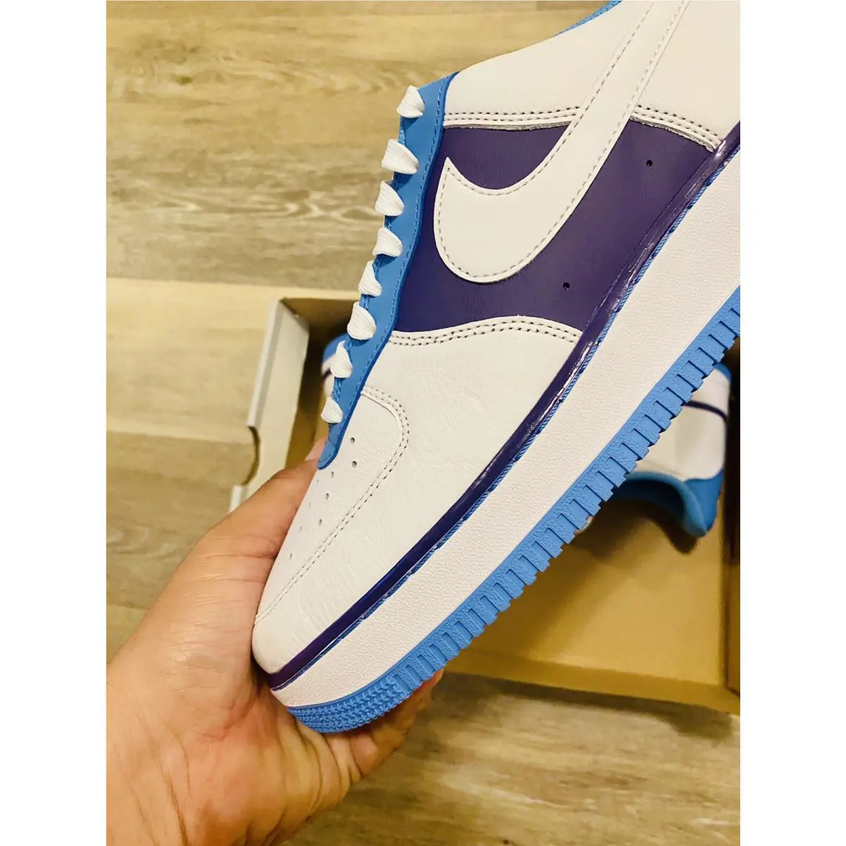 Nike shoes - Nike Air Force 1 `07 - DC8874-101 - White-Coast-Field Purple (UPC: 195243688716) 2