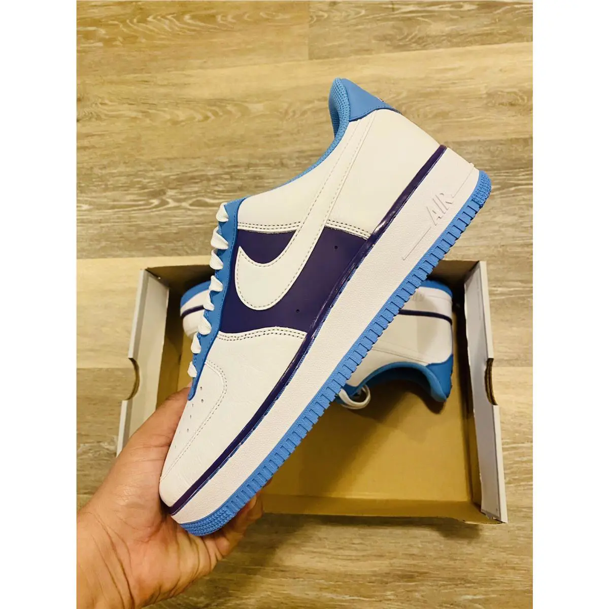 Nike shoes - Nike Air Force 1 `07 - DC8874-101 - White-Coast-Field Purple (UPC: 195243688716) 3