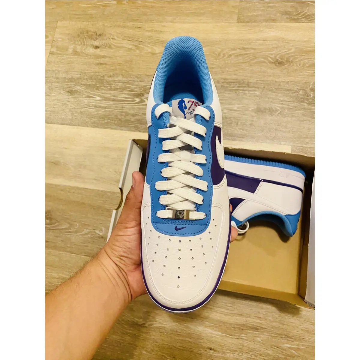 Nike shoes - Nike Air Force 1 `07 - DC8874-101 - White-Coast-Field Purple (UPC: 195243688716) 4