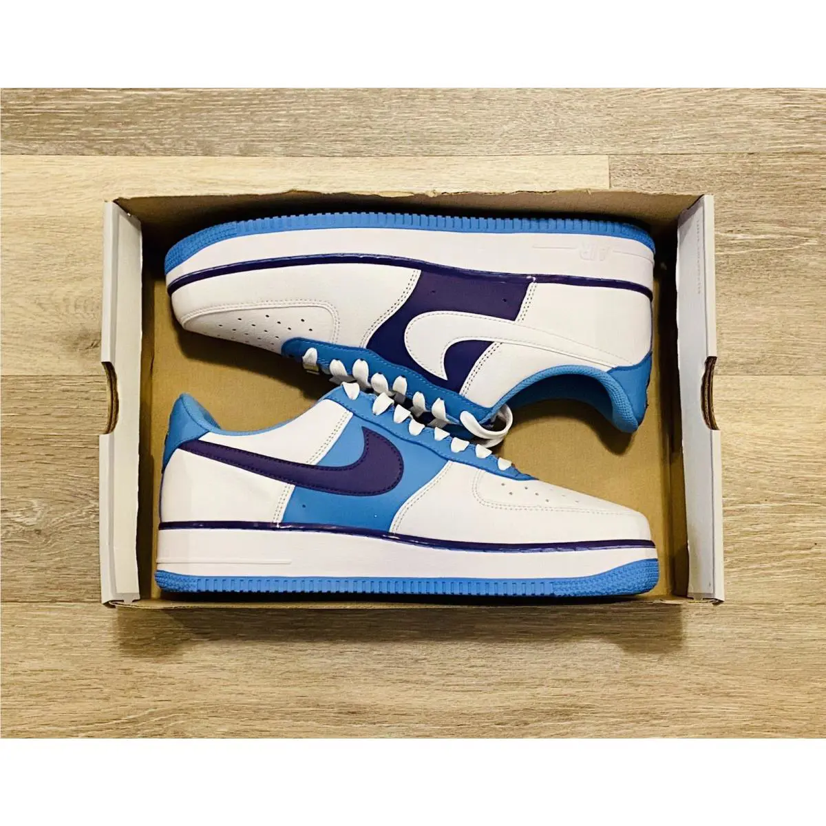 Nike shoes - Nike Air Force 1 `07 - DC8874-101 - White-Coast-Field Purple (UPC: 195243688716) 5
