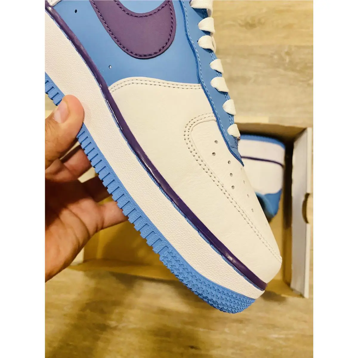 Nike shoes - Nike Air Force 1 `07 - DC8874-101 - White-Coast-Field Purple (UPC: 195243688716) 7
