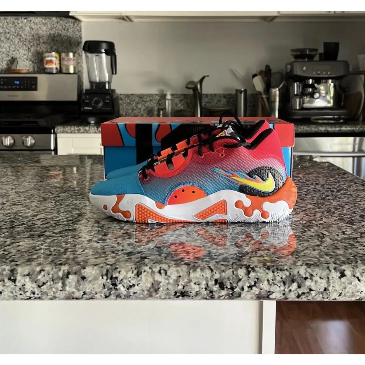 PG 6 X Hot Wheels Limited Edition Basketball Shoe Paul George Size 10 by Nike