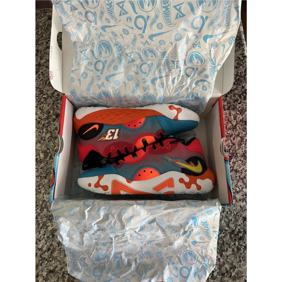 Nike shoes - PG 6 NRG - NRG - DH8446 400 - Orange, White And Blue 6