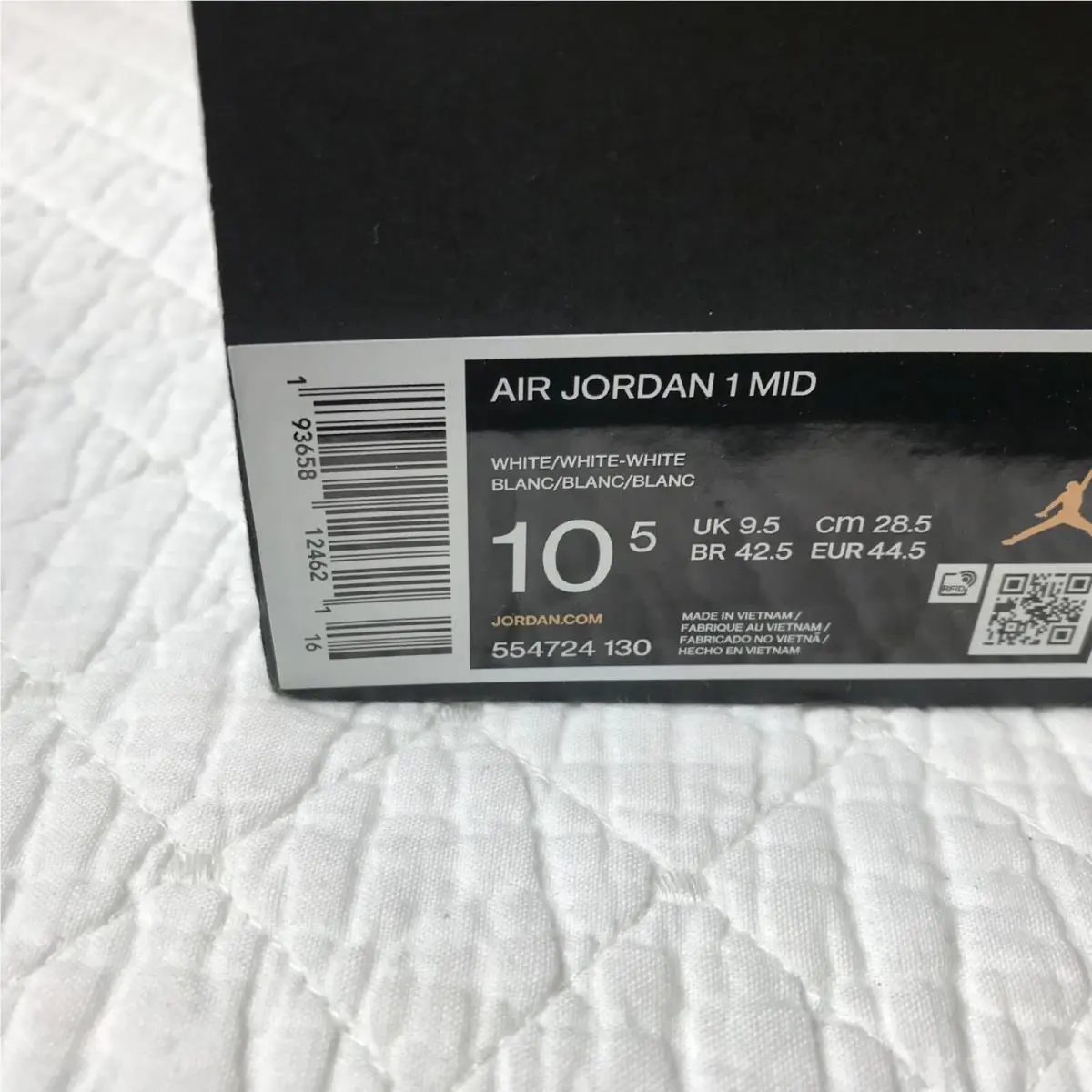 Nike shoes - Air Jordan 1 Mid - Air Mid - 554724-130 - White 9