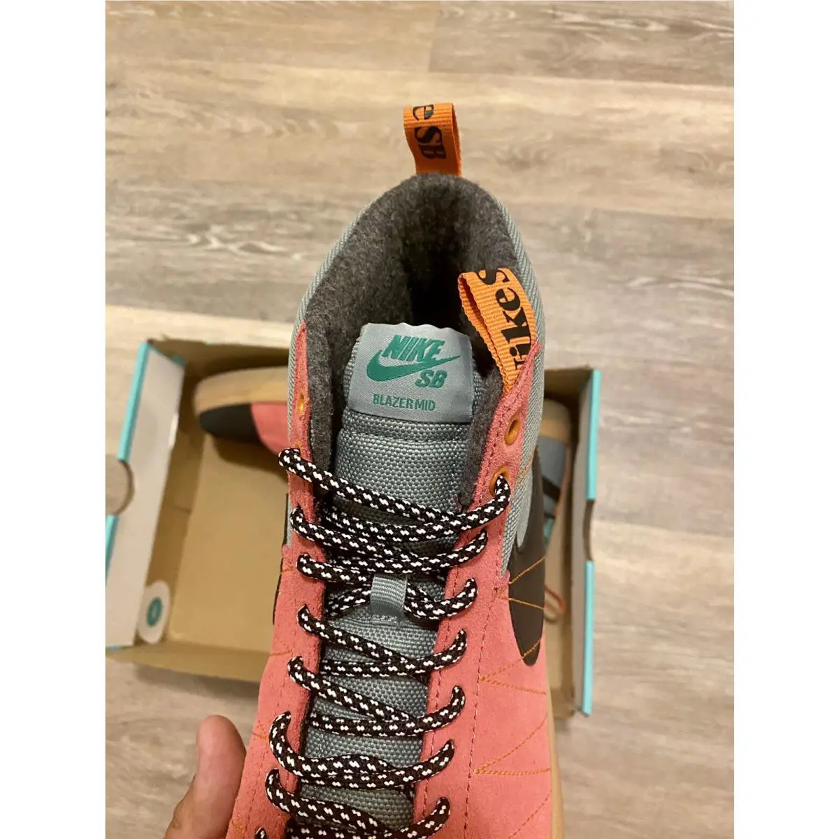 Nike shoes - Nike Sb Blazer Zoom - Blazer Zoom - DC8903-301 - Jade Smoke/Black-White-Sport Spice, Manufacturer: Jade Smoke/Black-White-Sport Spice 4