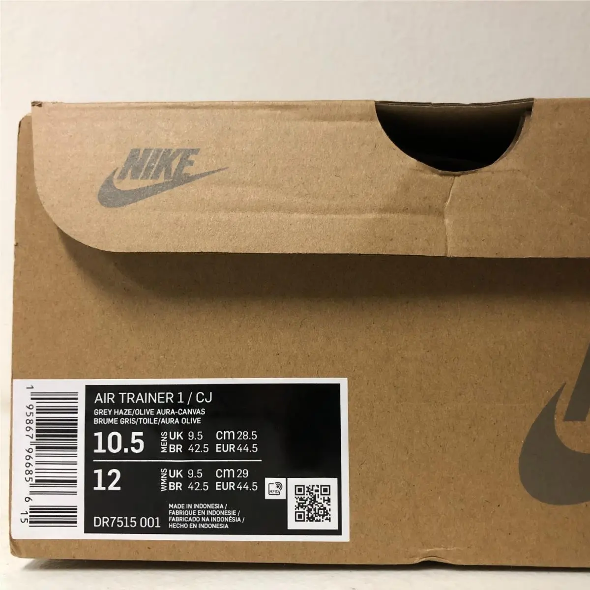 Nike shoes - Nike Air Trainer 1 CJ - DR7515-001 - Grey Haze/Olive Aura-Canvas (UPC: 195867966856) 6