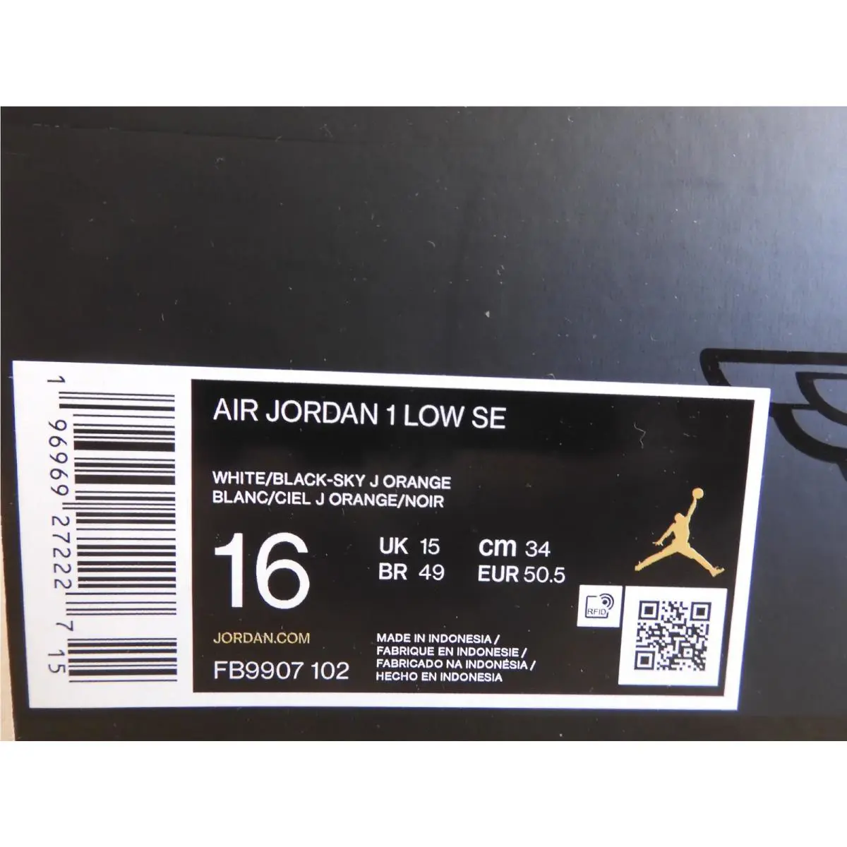 Nike shoes - Air Jordan 1 Low SE - FB9907-102 - White/Black-Sky J Orange-Sky J Mauve 4