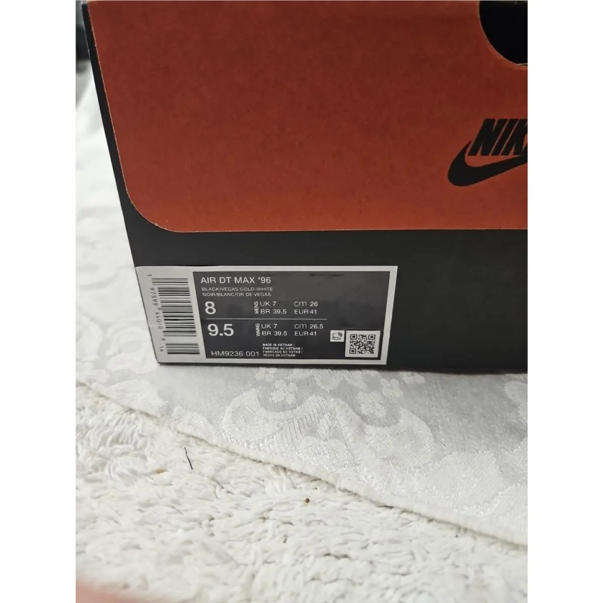 Nike shoes - Nike Air DT Max 96 - HM9236-001 - Black/Vegas Gold-White (UPC: 197599440109) 0