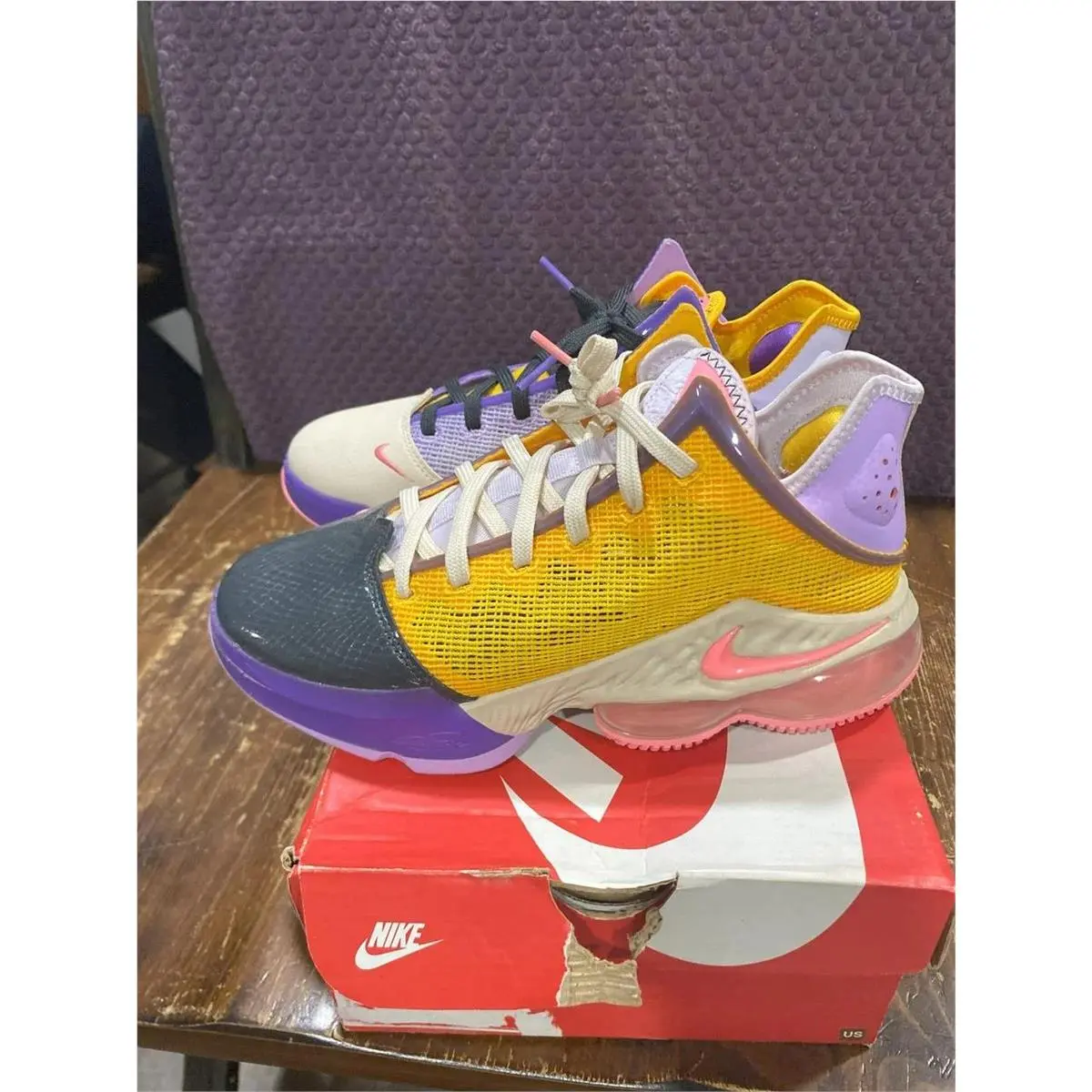 Nike shoes - Nike LeBron 19 - LeBron - DO9829-500 - Multicolor, Manufacturer: Lilac/Dark Smoke Grey/Pearl White/Pink Gaze 1