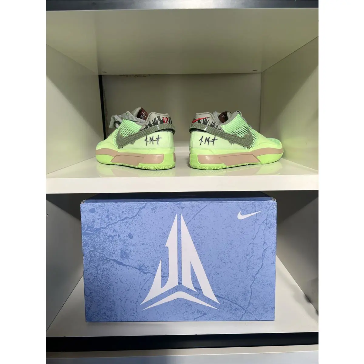 Nike shoes - Nike Ja 1 - FD6565-300 - Green, Manufacturer: Lime Blast/Oil Green/Black/Hemp/Cacao Wow 8