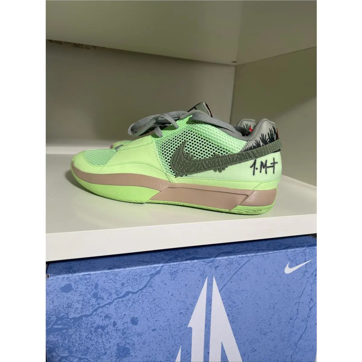 Nike shoes - Nike Ja 1 - FD6565-300 - Green, Manufacturer: Lime Blast/Oil Green/Black/Hemp/Cacao Wow 4