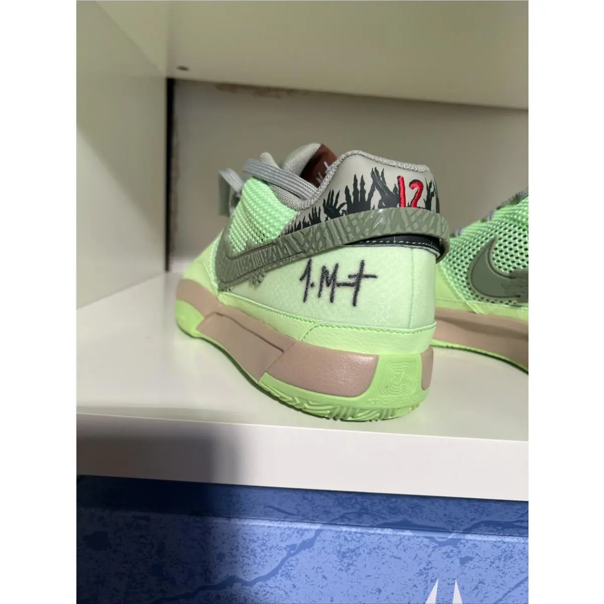 Nike shoes - Nike Ja 1 - FD6565-300 - Green, Manufacturer: Lime Blast/Oil Green/Black/Hemp/Cacao Wow 5