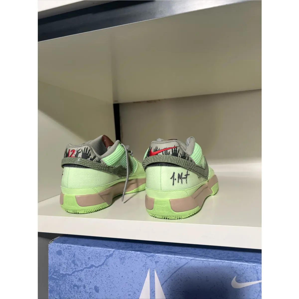 Nike shoes - Nike Ja 1 - FD6565-300 - Green, Manufacturer: Lime Blast/Oil Green/Black/Hemp/Cacao Wow 7