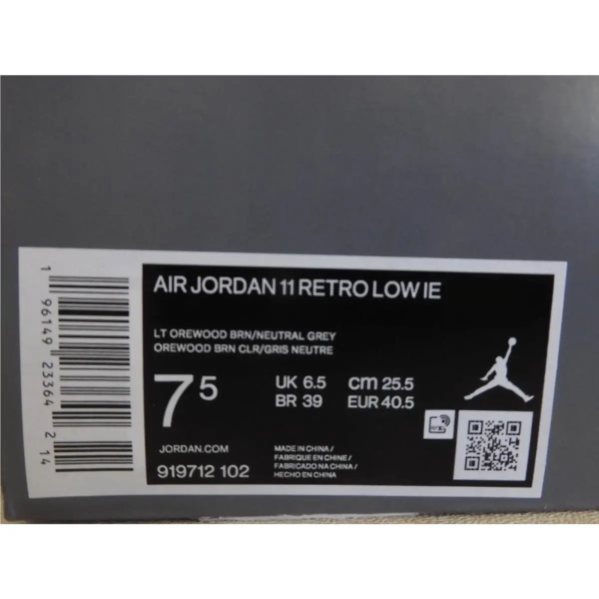 Nike shoes - Air Jordan 11 Low - Air Low - 919712-102 - Gray 7