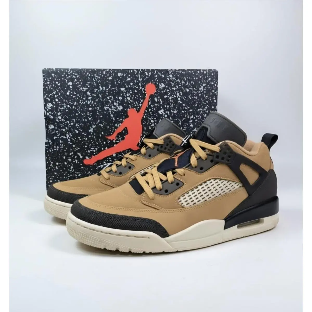 Nike Air Jordan Spizike Low Flax Baroque Brown Men`s Size 10 FQ1759-202 Rare