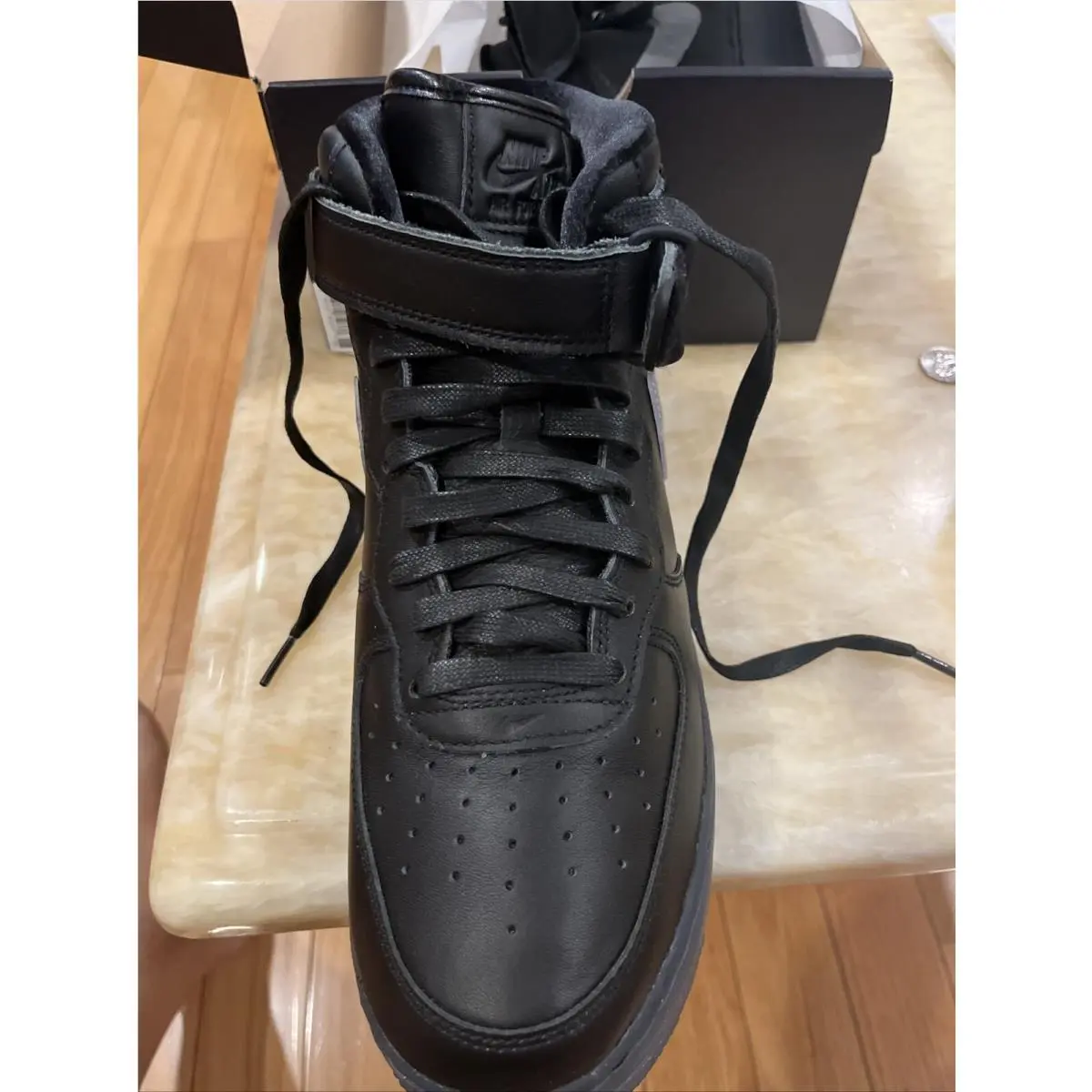 Nike shoes - Nike Air Force 1 Mid PRM - DX3061-001 - Black/Silver 0