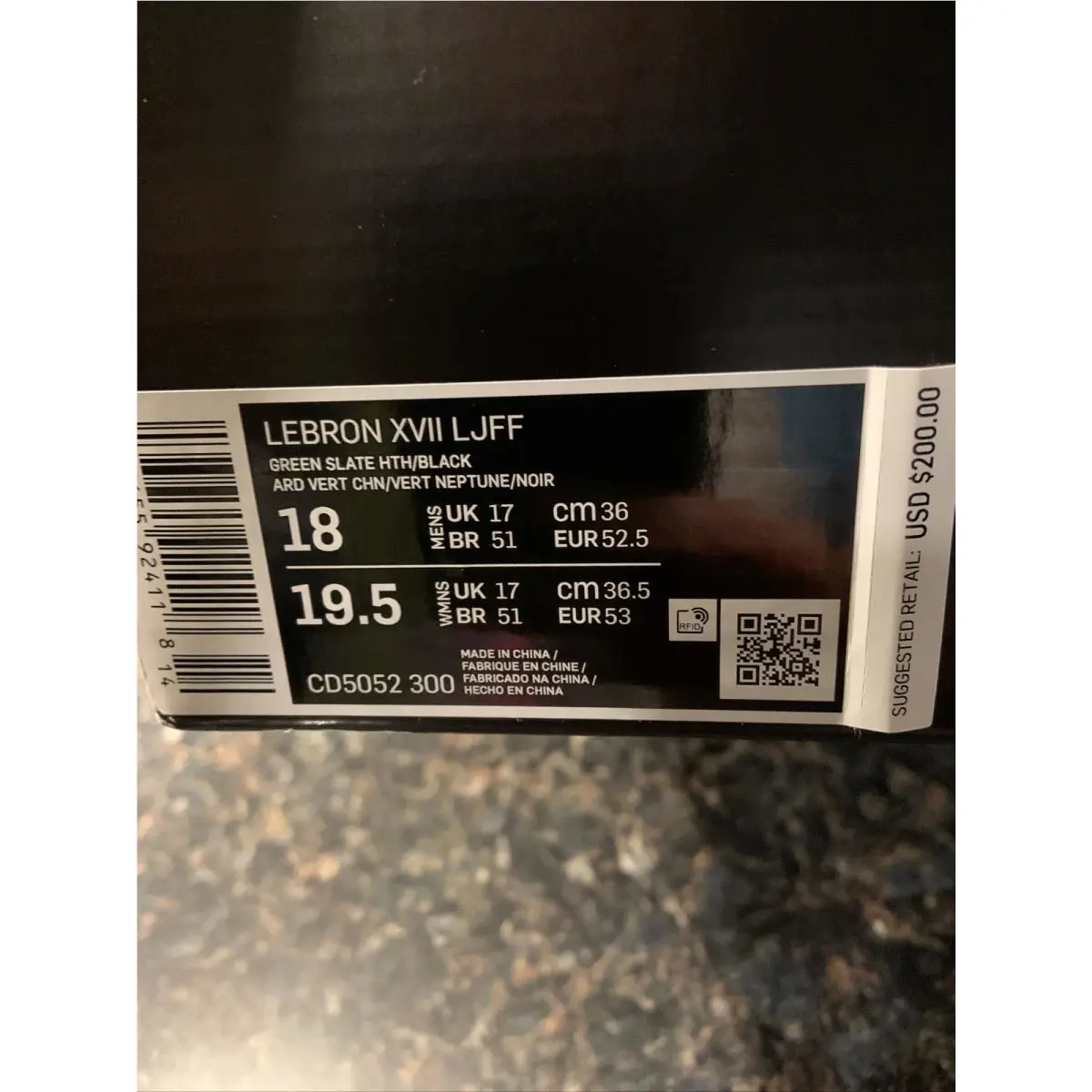 Nike shoes - LEBRON XVII LKFF I - LEBRON XVII LKFF - CD5052-300 - Black 10
